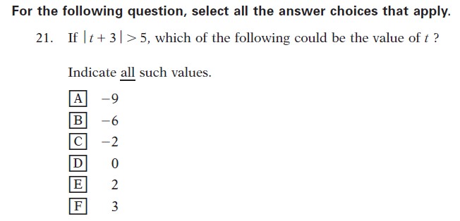GRE Test-2 Math Section-5 Q21